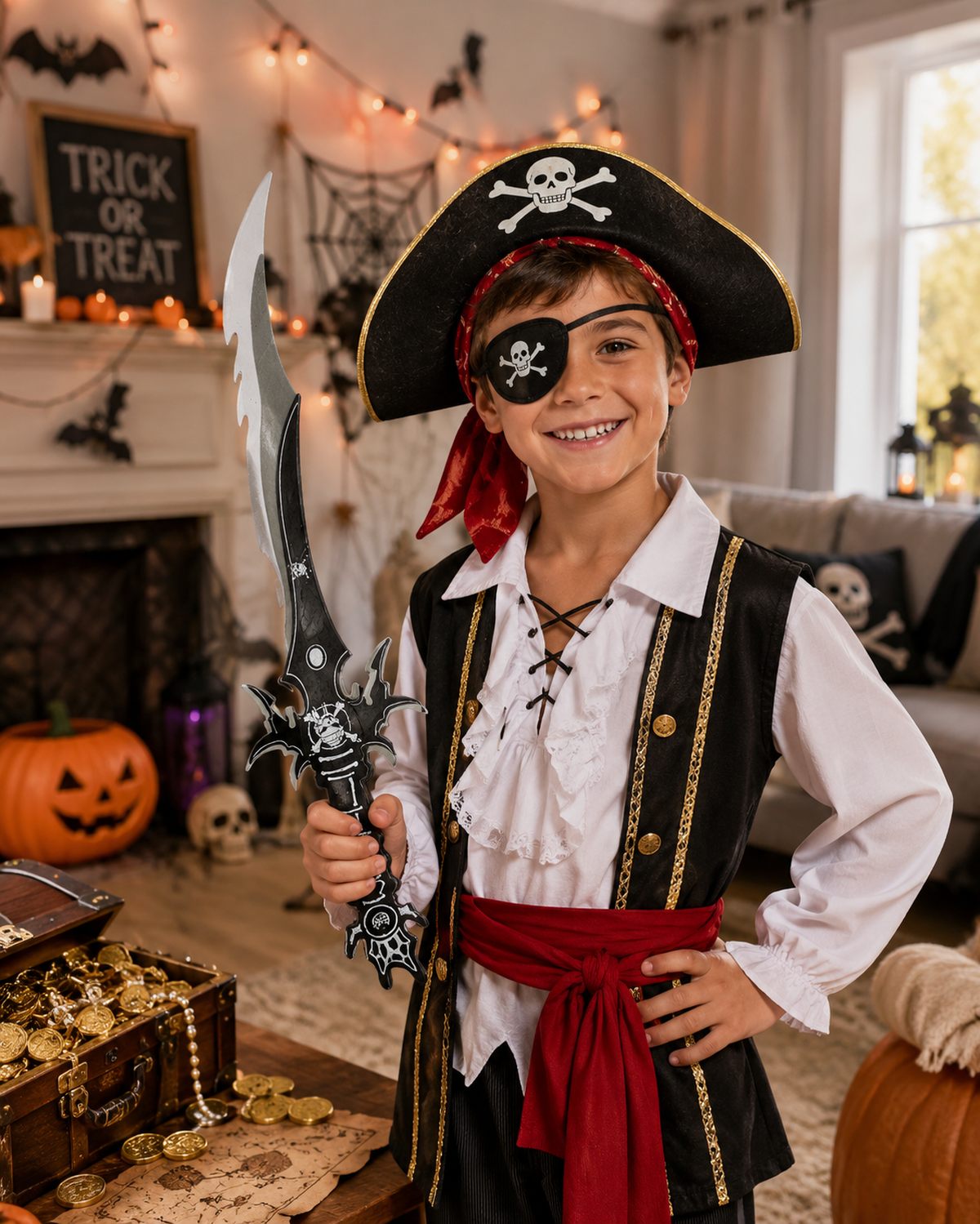 das-kost-mland-piratenschwert-schaumstoff-66cm-schwarz-grau-gezackt image 2