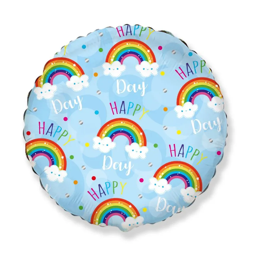 das-kost-mland-happy-day-rainbow-folienballon-blau-45-cm image 1