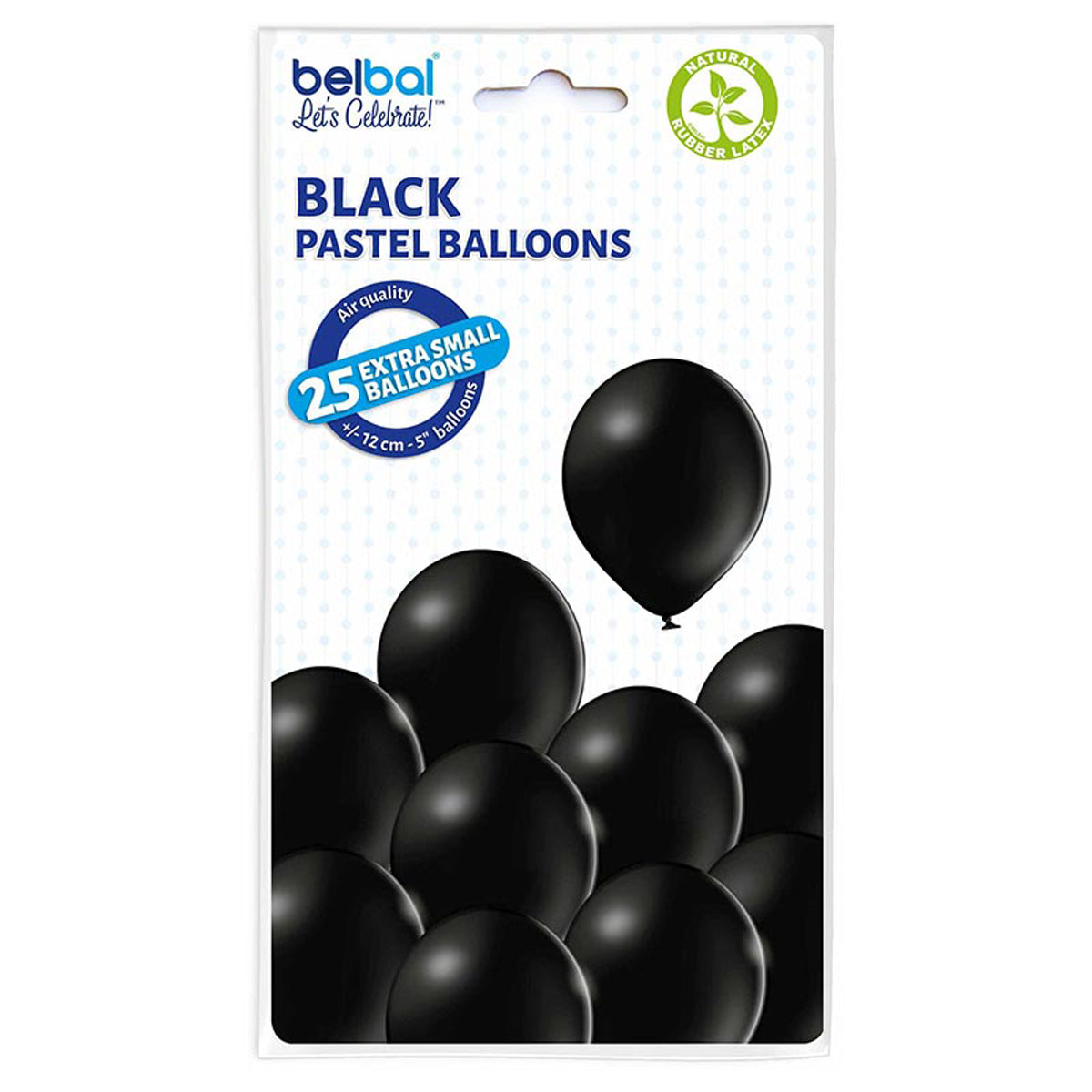 das-kost-mland-luftballons-schwarz-25-stk-12-cm-latex image 1