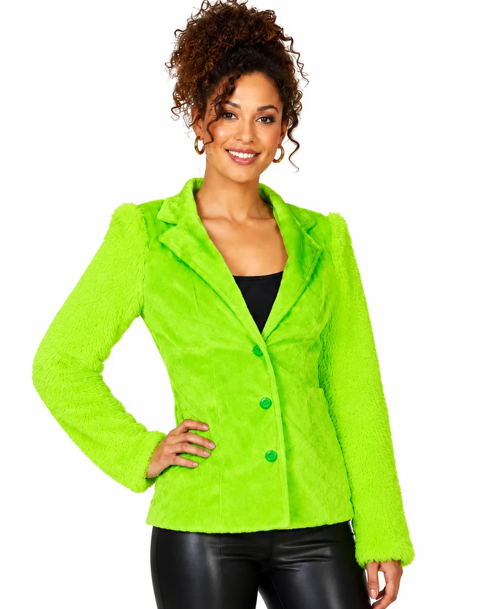 das-kost-mland-grace-hippie-jacke-damen-pl-sch-neon-gr-n-36-38 image 1