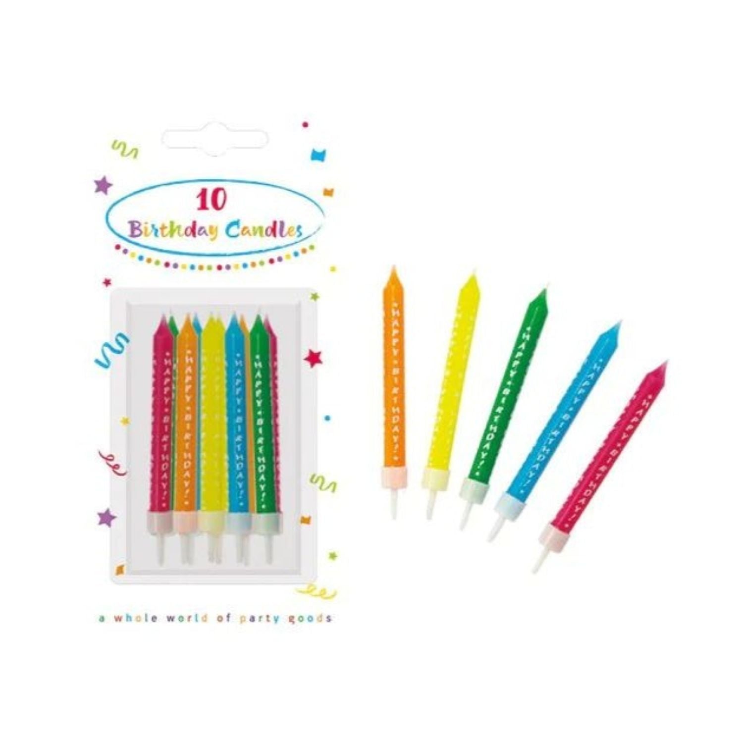 happy-birthday-geburtstagskerzen-bunt-10er-mit-haltern image 1