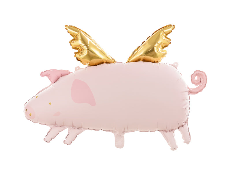 das-kost-mland-schweinchen-shape-folienballon-rosa-gold-72cm image 1