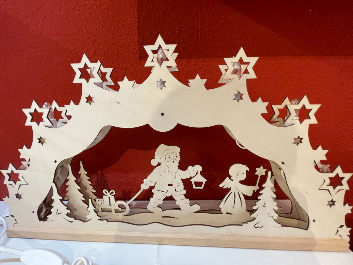 original-erzgebirge-lichterbogen-weihnachtsmann-engel-55cm image 6