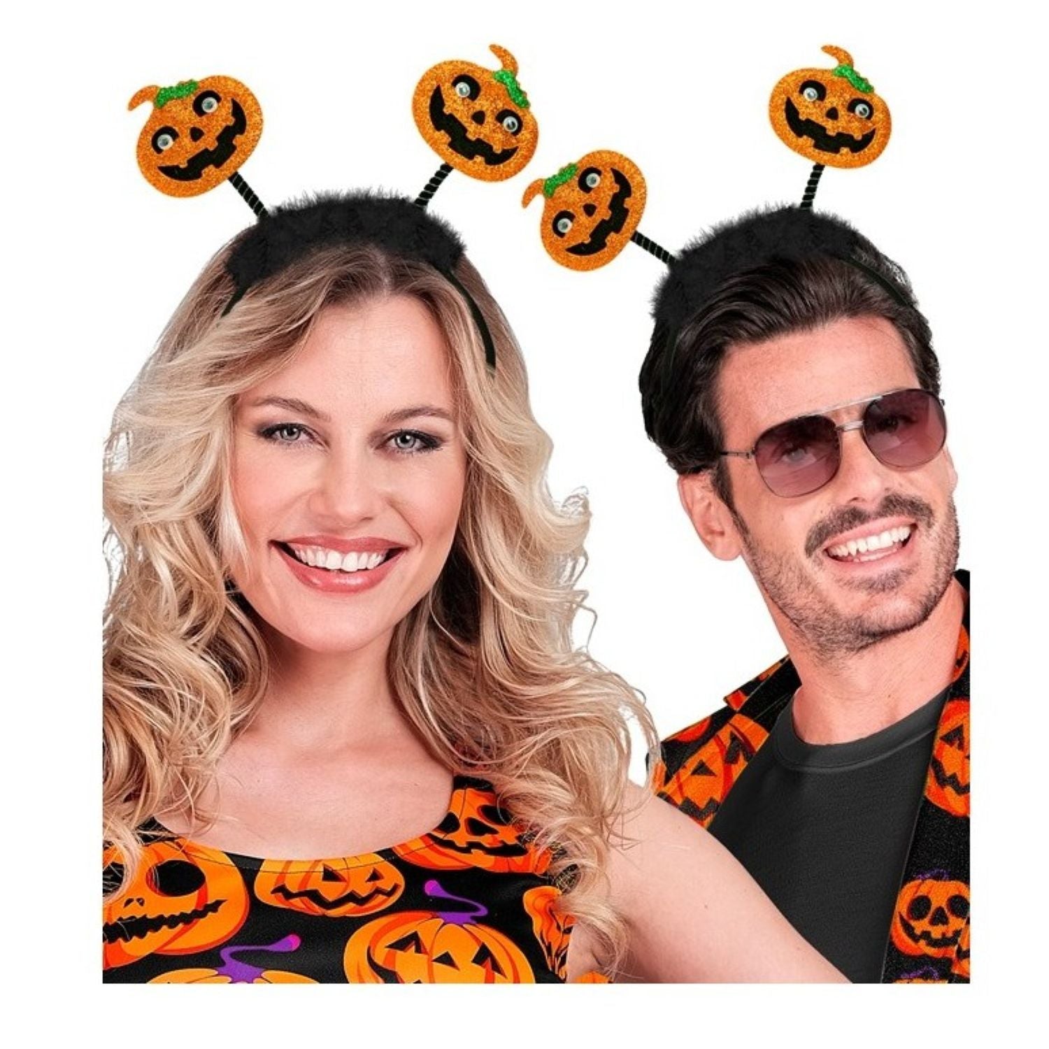 das-kost-mland-halloween-haarreif-k-rbis-schwarz-orange-wippeffekt image 3