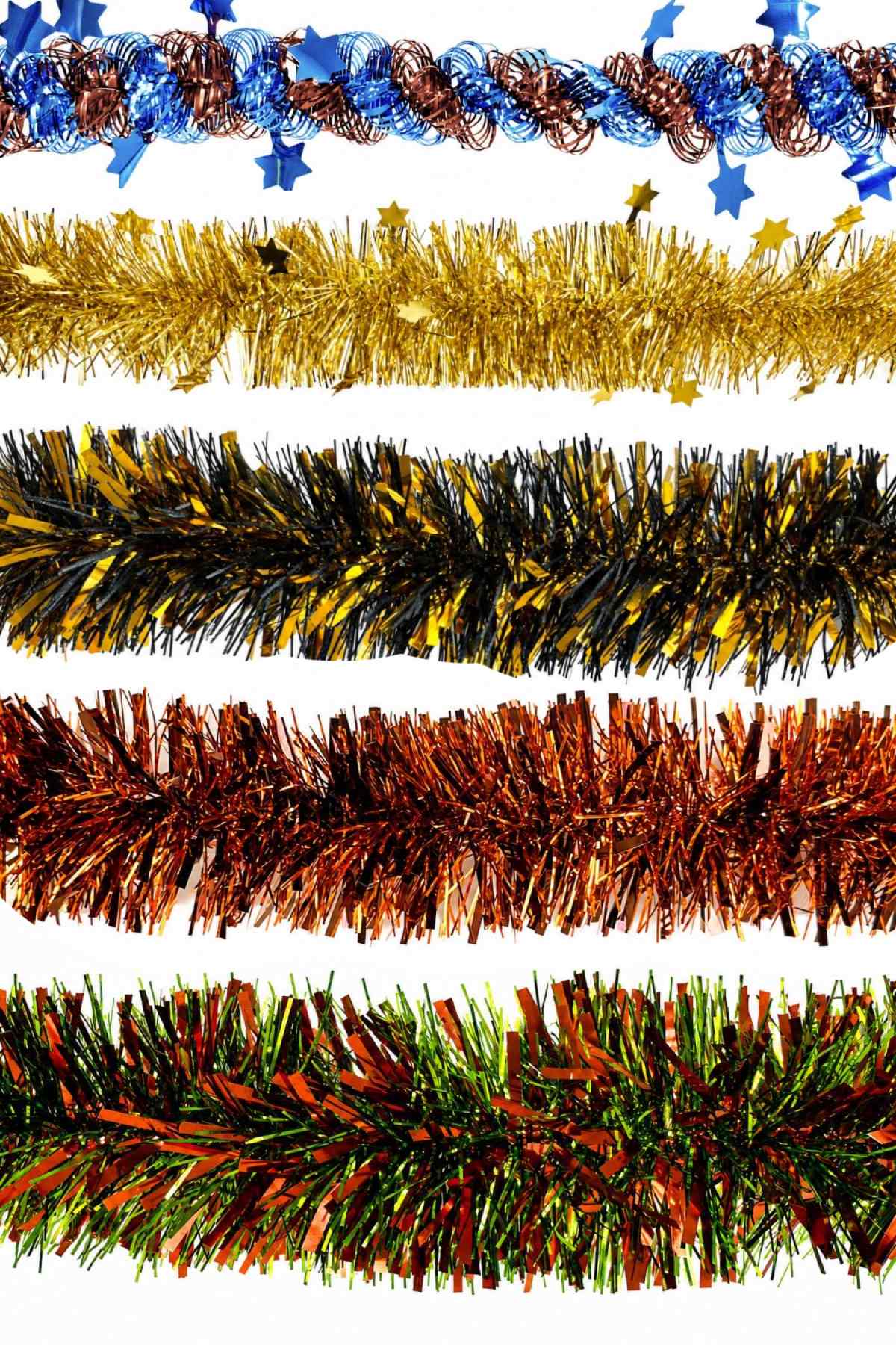 das-kost-mland-weihnachtsdekoration-girlande-lametta-2m-rot-blau-kupfer image 1