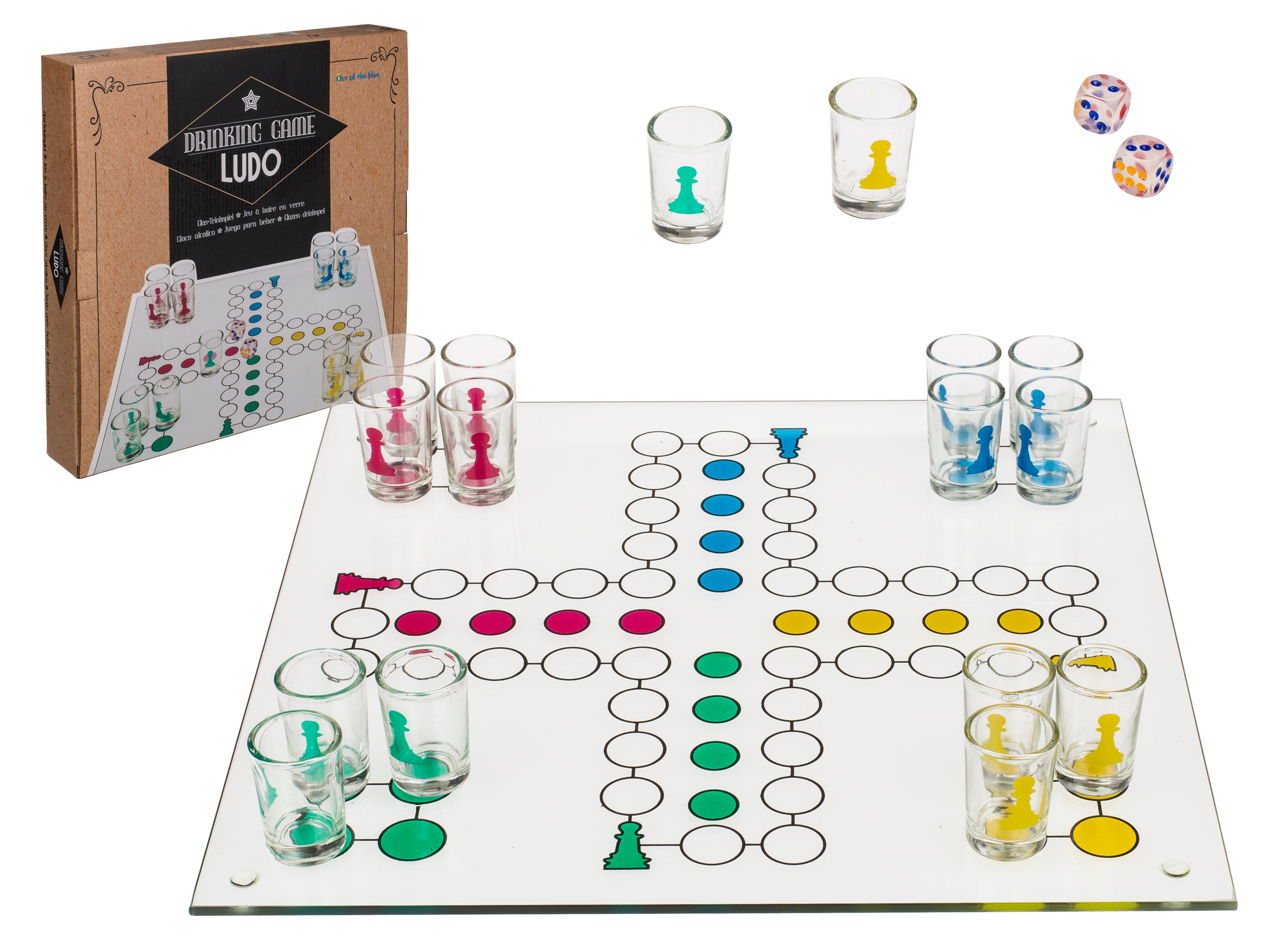 das-kost-mland-glas-trinkspiel-ludo-16-gl-ser-brettspiel image 2