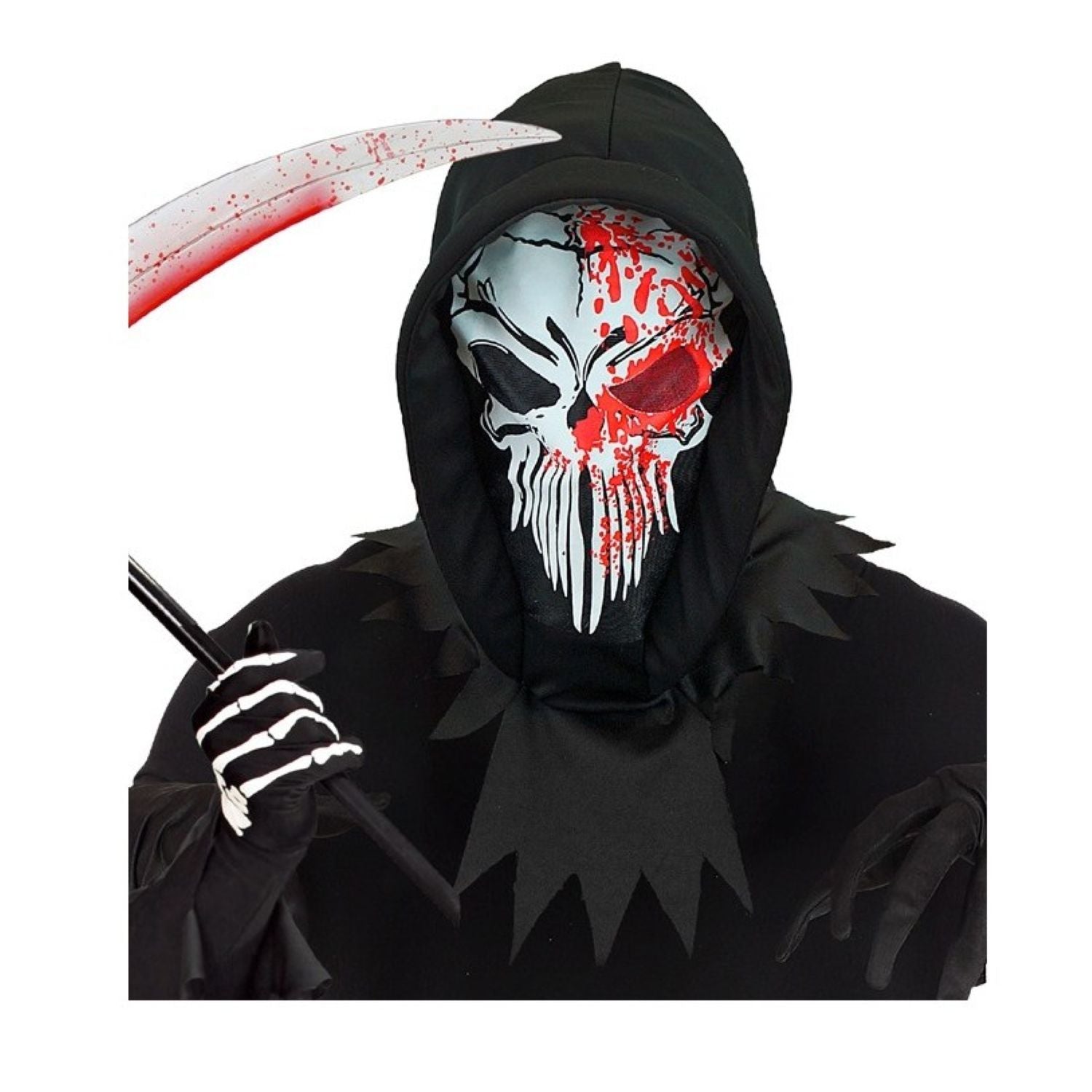das-kost-mland-maske-blutiger-sensemann-mit-kapuze-horror image 2