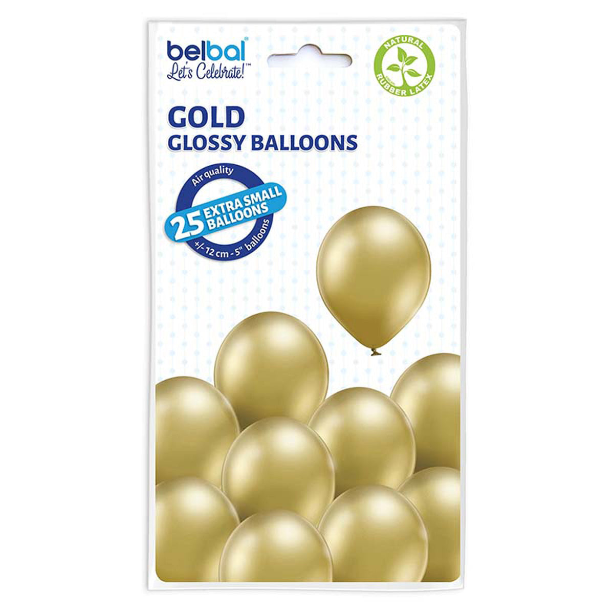 belbal-luftballon-uni-glossy-12cm-luftballons-gold-25-stk image 3