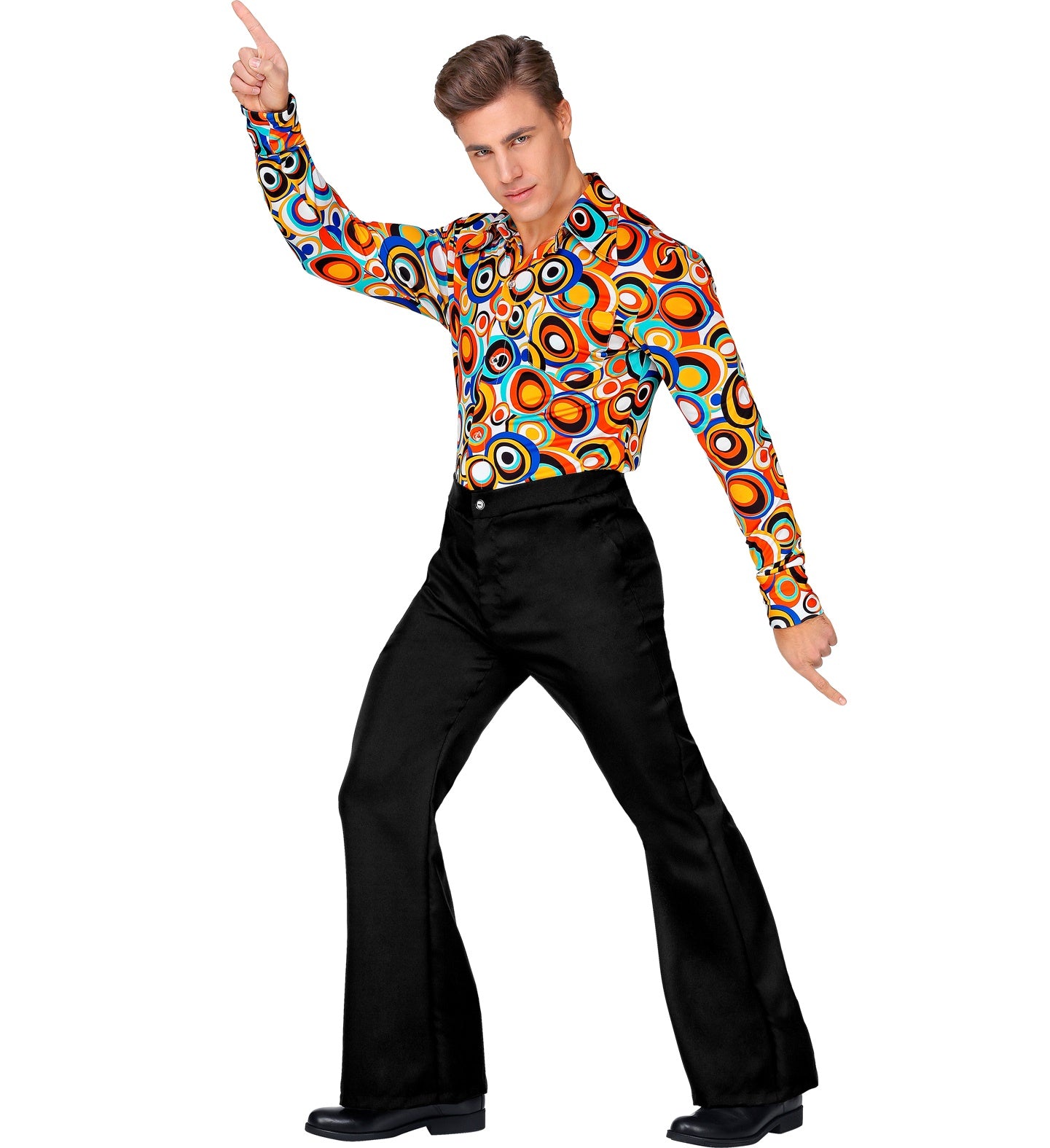 das-kost-mland-70er-schlaghose-herren-schwarz-retro-disco image 3