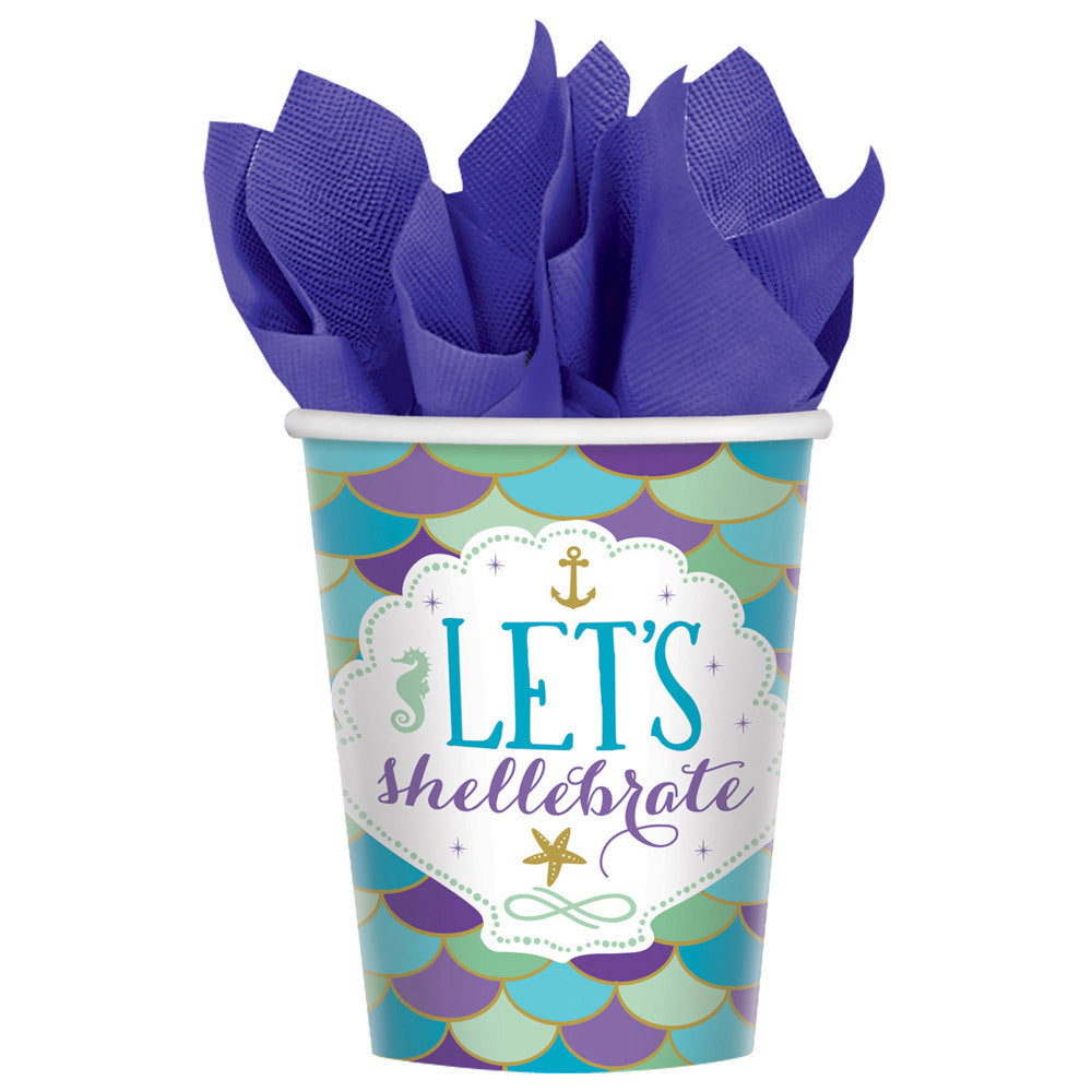 amscan-mermaid-wishes-meerjungfrau-partydeko-trinkbecher-8x250ml image 5