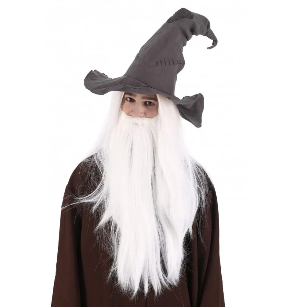 das-kost-mland-accessoires-witcher-hexenhut-erwachsene-grau-magier image 1