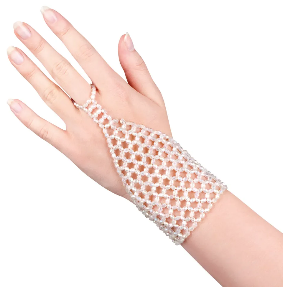 das-kost-mland-accessoires-netz-handschuh-sparkle-wei-fingerlos image 1