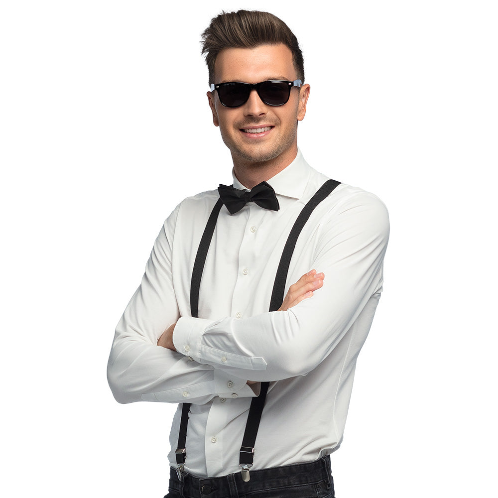 das-kost-mland-partyset-hosentr-ger-brille-fliege-schwarz image 1