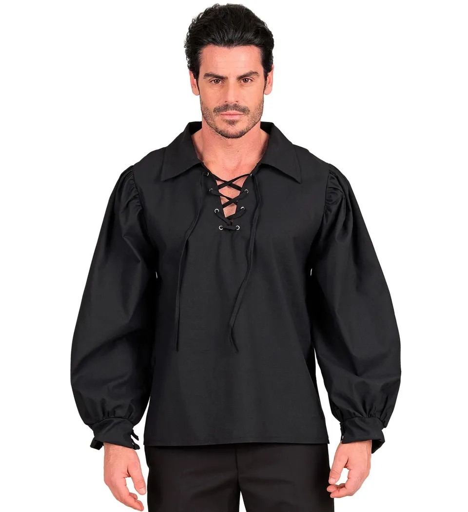 das-kost-mland-herren-historisches-hemd-schwarz-gr-l-xl-schn-rhemd image 1