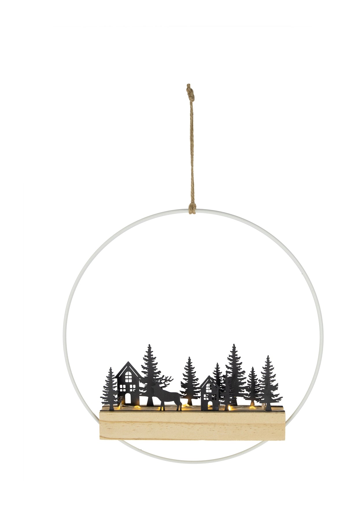 riffelmacher-waldszene-dekoring-led-timer-28cm-holz image 1