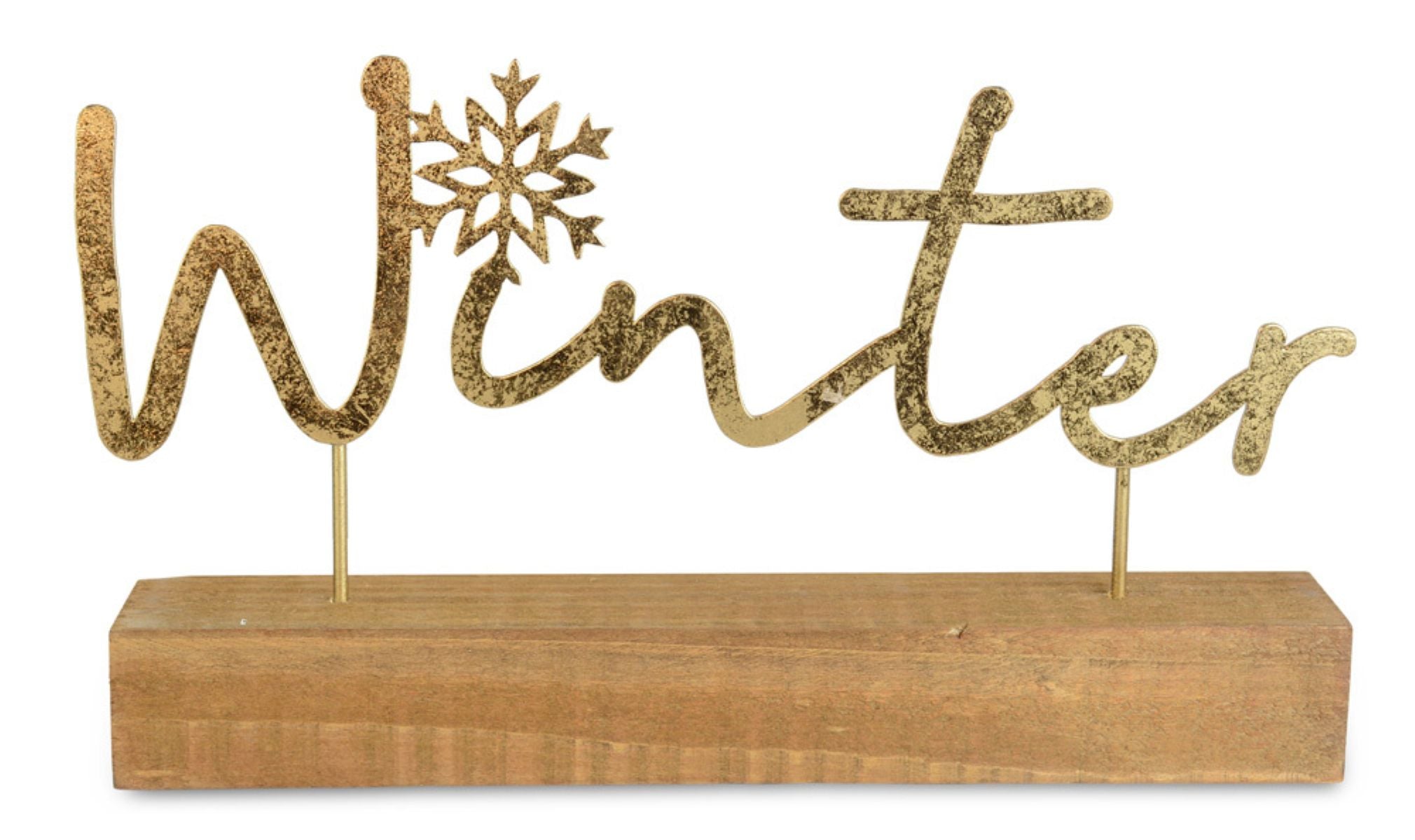 riffelmacher-winter-schriftzug-holzsockel-29-cm-gold-deko image 1