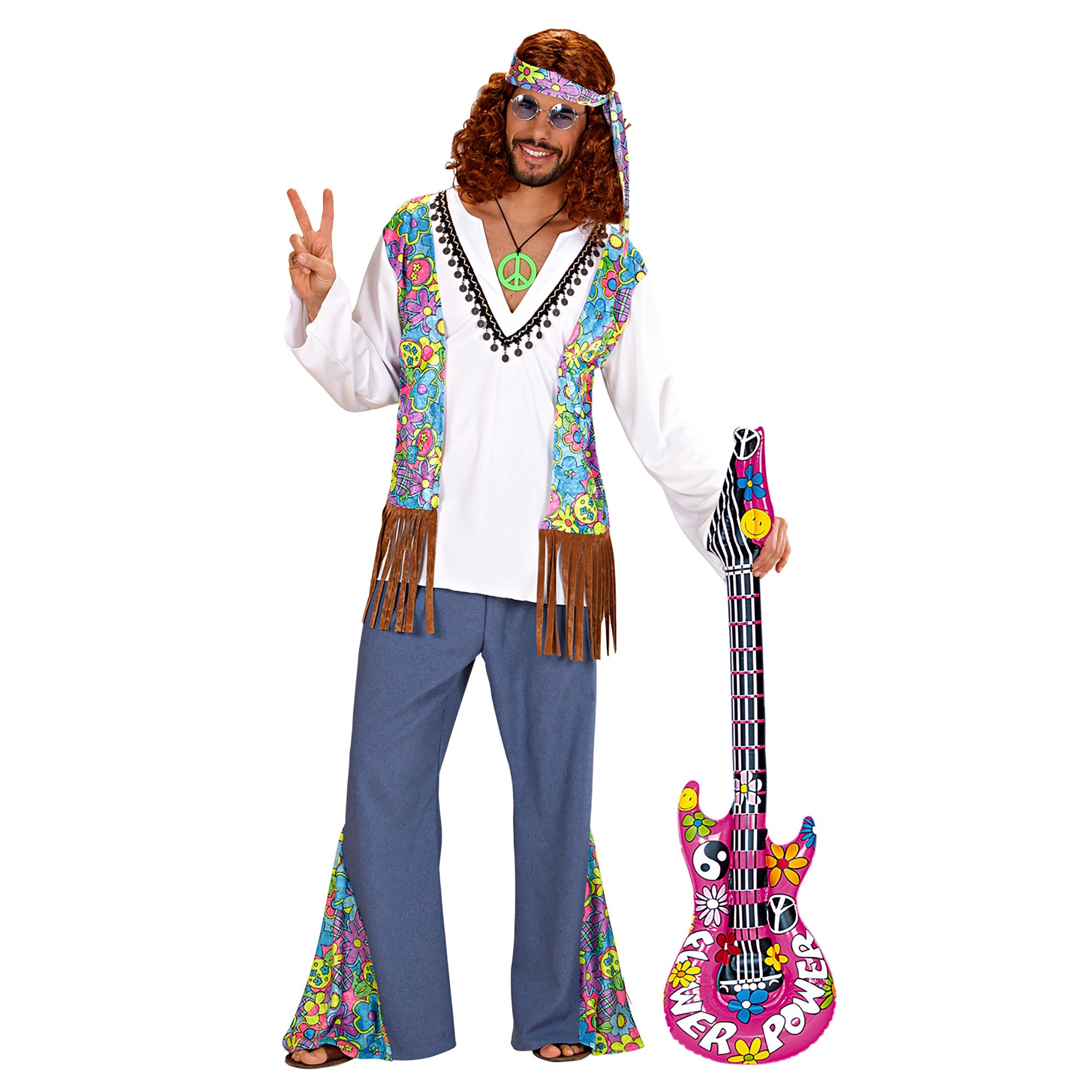 das-kost-mland-hippie-gitarre-aufblasbar-105cm-pink image 3