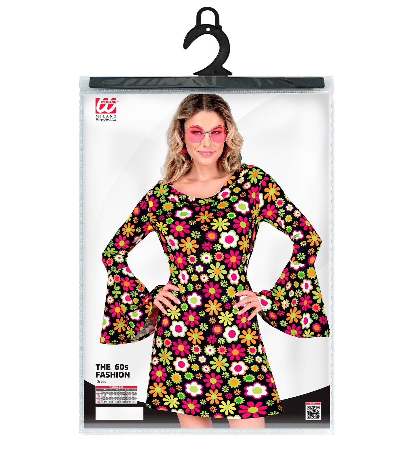 das-kost-mland-flowers-retro-kleid-mehrfarbig-gr-l-60er-70er image 2