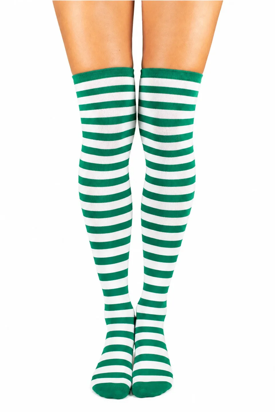 das-kost-mland-ringelstr-mpfe-overknees-gr-n-wei-kniestr-mpfe image 1
