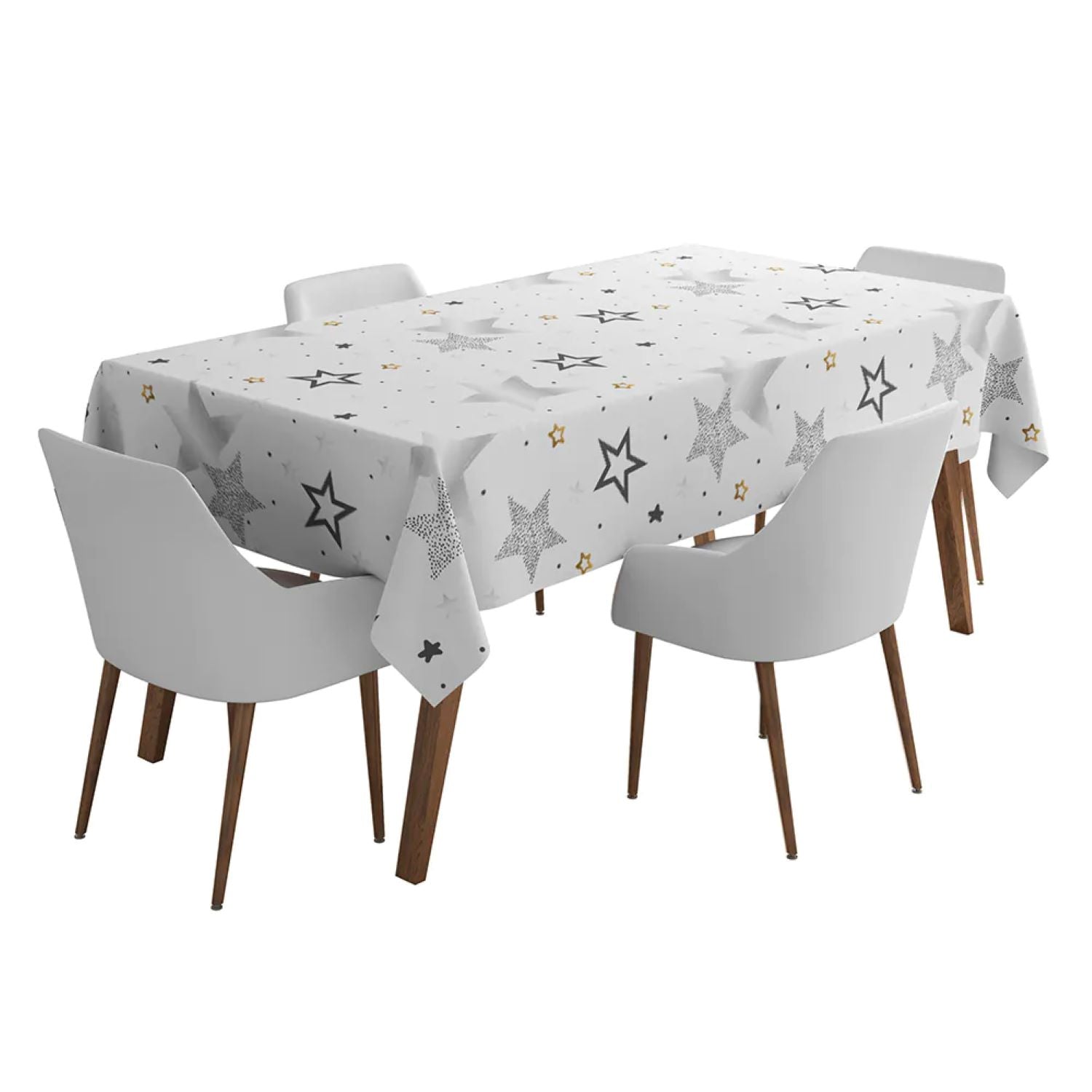 das-kost-mland-happy-birthday-tischdecke-sterne-silber-120x180-cm image 1