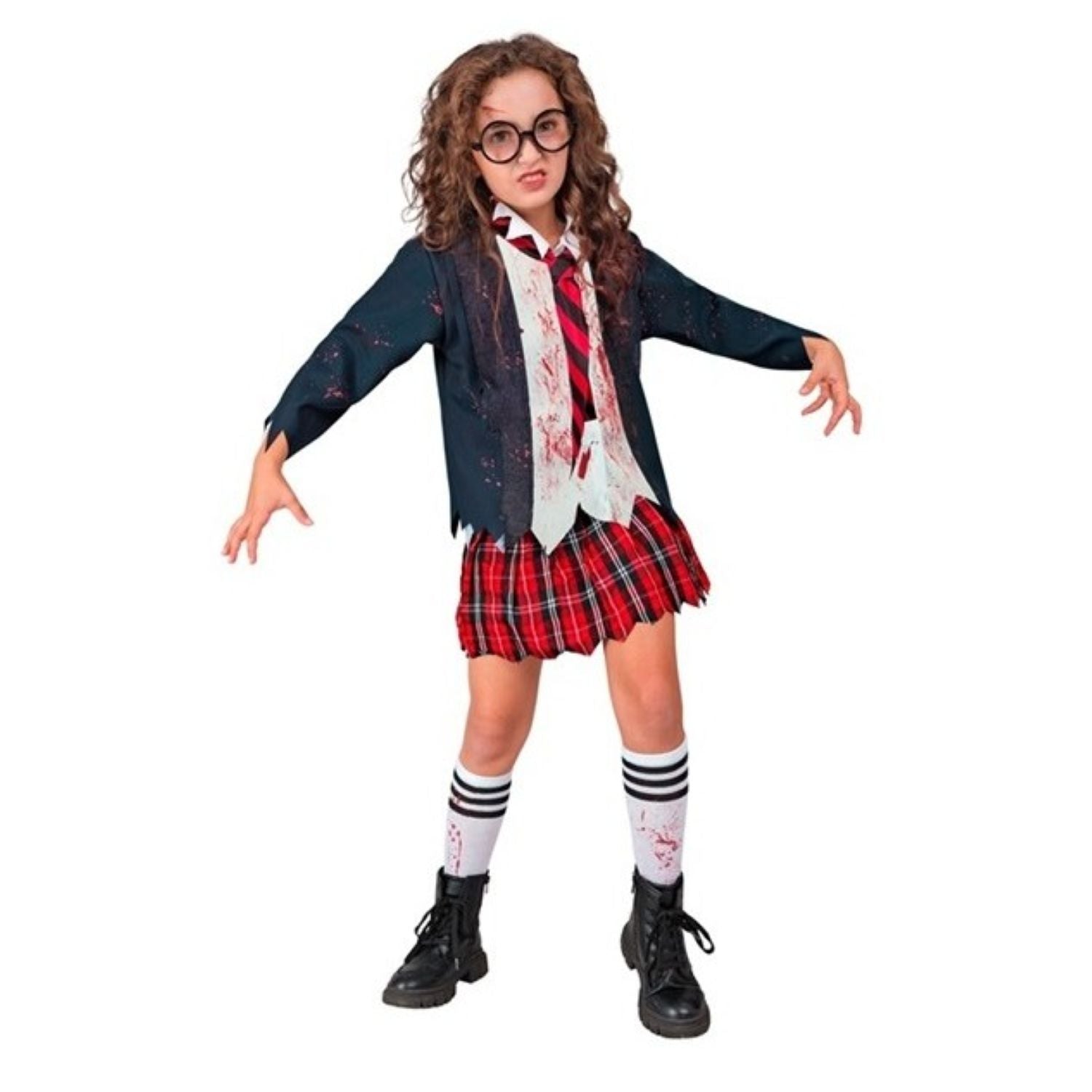 das-kost-mland-m-dchen-kost-m-zombie-schulm-dchen-5-tlg-gr-e-128 image 2