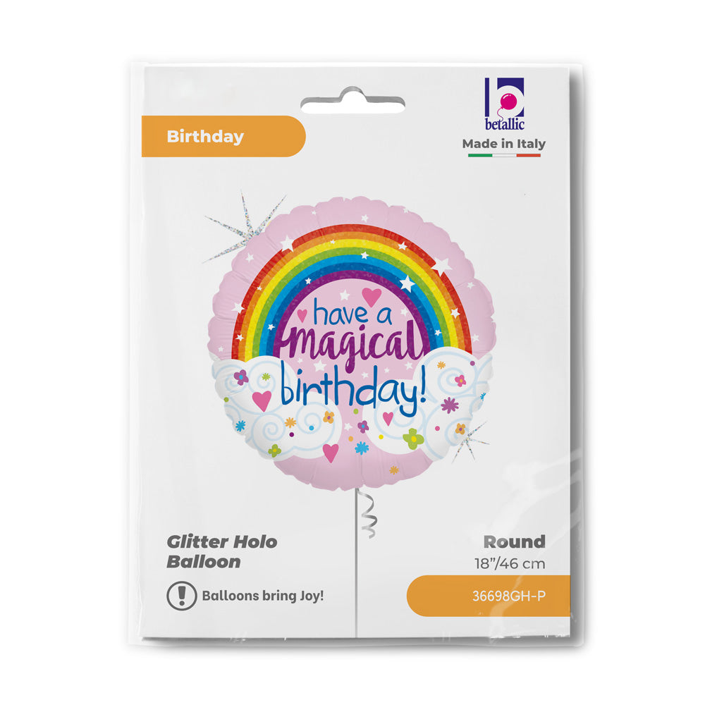 das-kost-mland-folienballon-happy-birthday-magical-glitter-46cm image 2