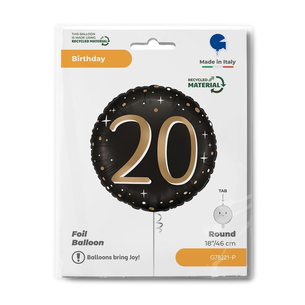 das-kost-mland-dekorationen-folienballon-sparkling-black-46cm-2 image 2