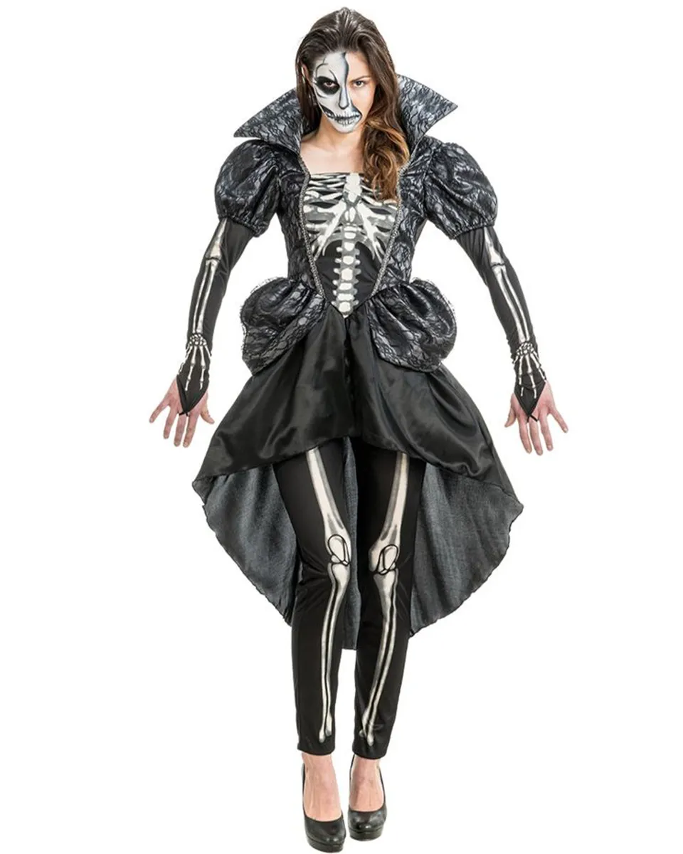 das-kost-mland-damen-skelett-kost-m-lady-skeleton-gr-m-kleid image 1