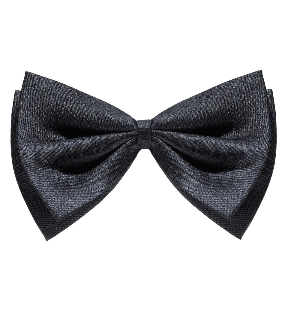 fliege-deluxe-schwarz-herren-fliege-querschleife-fasching image 1
