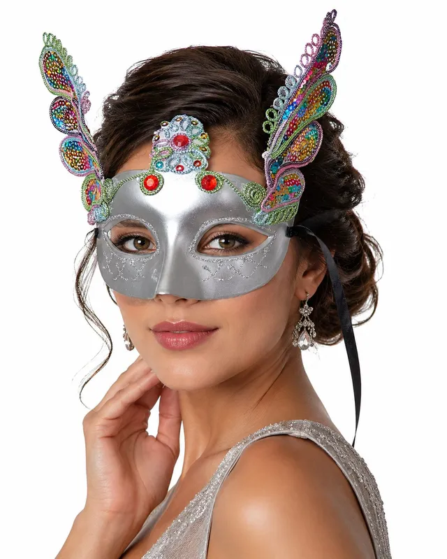 das-kost-mland-florenz-augenmaske-silber-pailletten-maskenball image 1