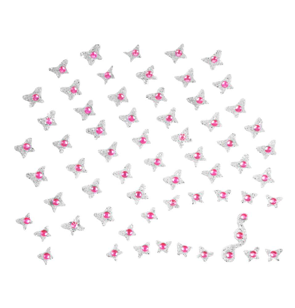 das-kost-mland-glitzer-sticker-pink-gesicht-haar-selbstklebend image 1