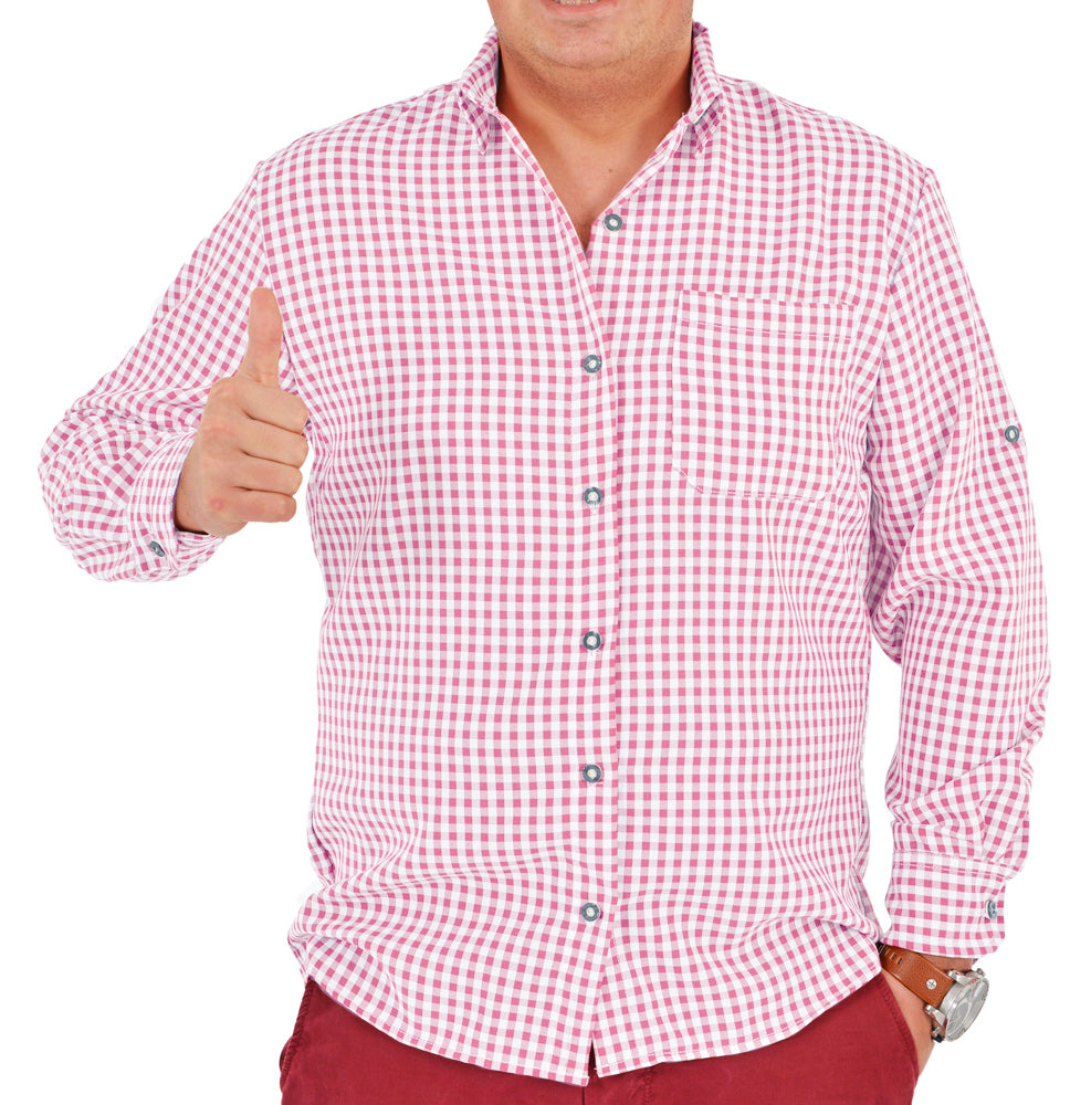 das-kost-mland-anton-trachtenhemd-herren-rosa-gr-58 image 2