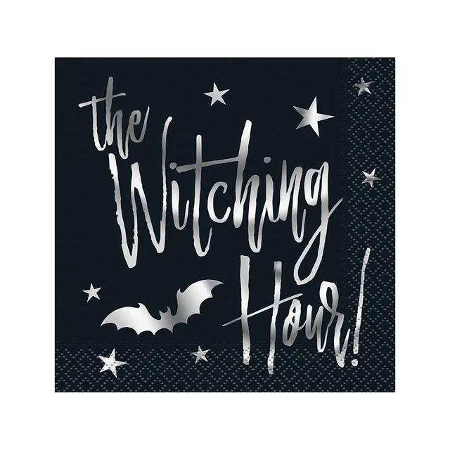 das-kost-mland-halloween-witch-servietten-gold-20-stk-25-cm image 1