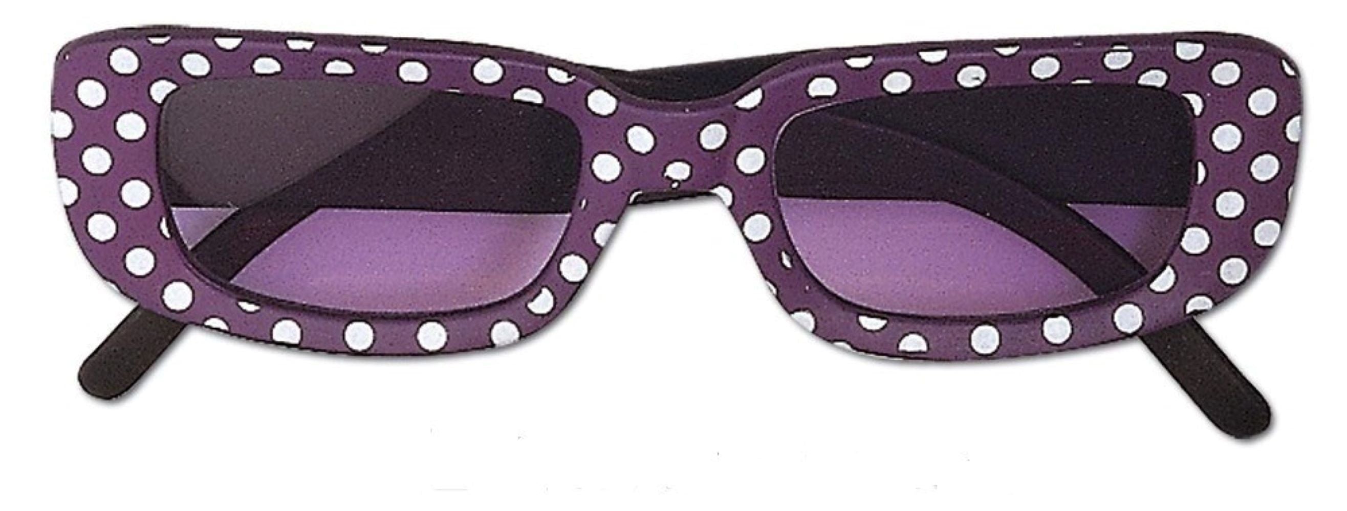 das-kost-mland-fifties-party-brille-lila-wei-punkte image 1