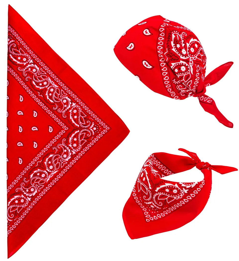 das-kost-mland-accessoires-bandana-halstuch-cowboy-55x55cm-rot image 1