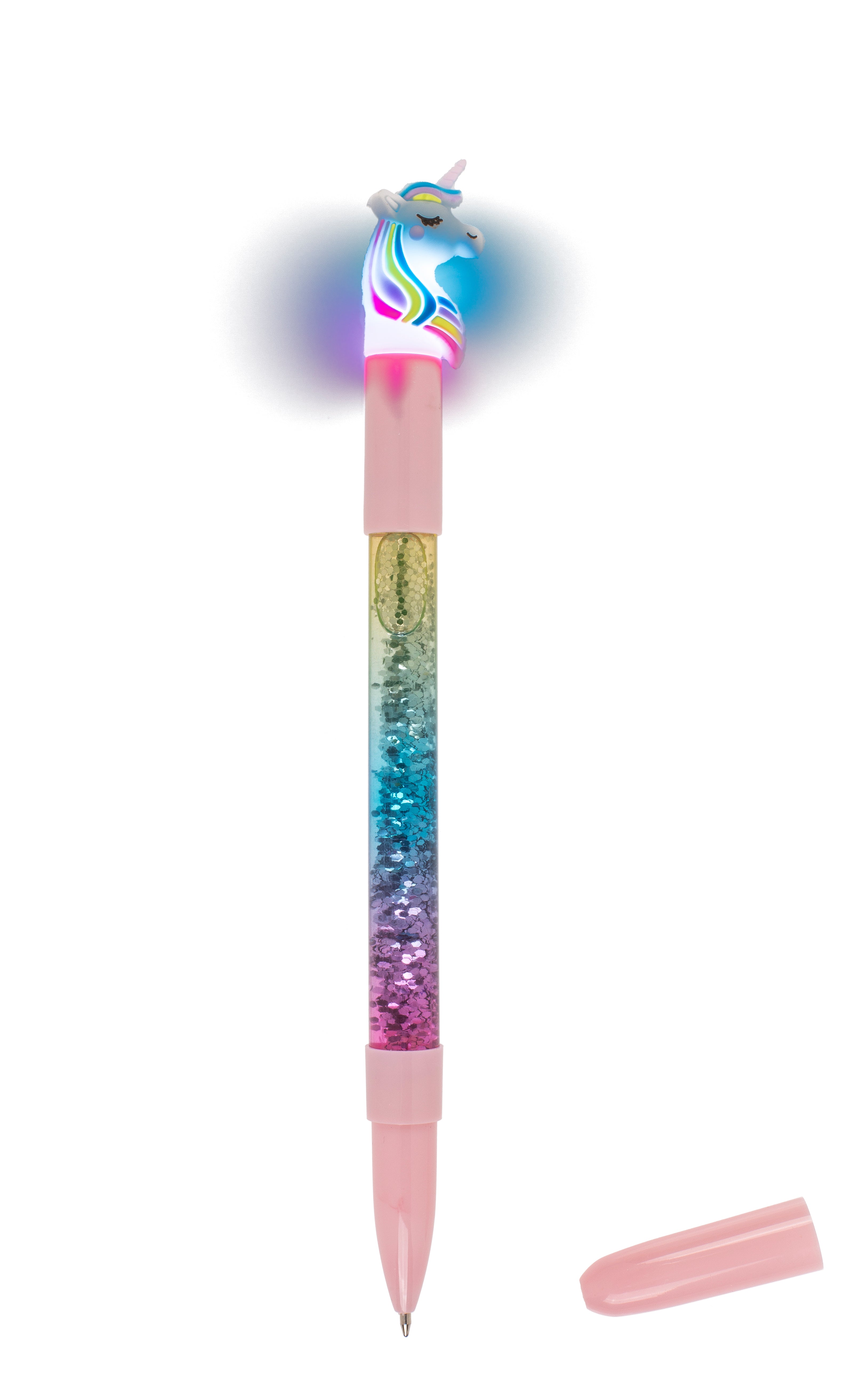 das-kost-mland-dekorationen-kugelschreiber-einhorn-glitter-kuli-led image 8