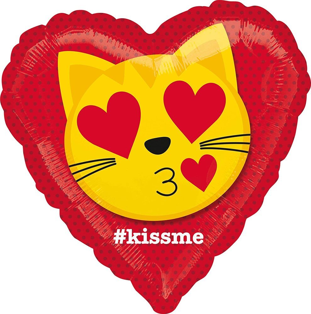 das-kost-mland-herz-folienballon-emoticon-love-cat-43-cm image 1
