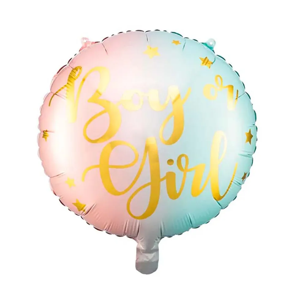 das-kost-mland-dekorationen-folienballon-boy-or-girl-45cm image 1