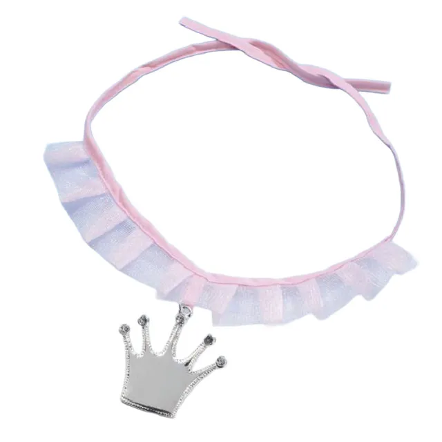 das-kost-mland-prinzessin-halskette-rosa-krone-halsband image 1