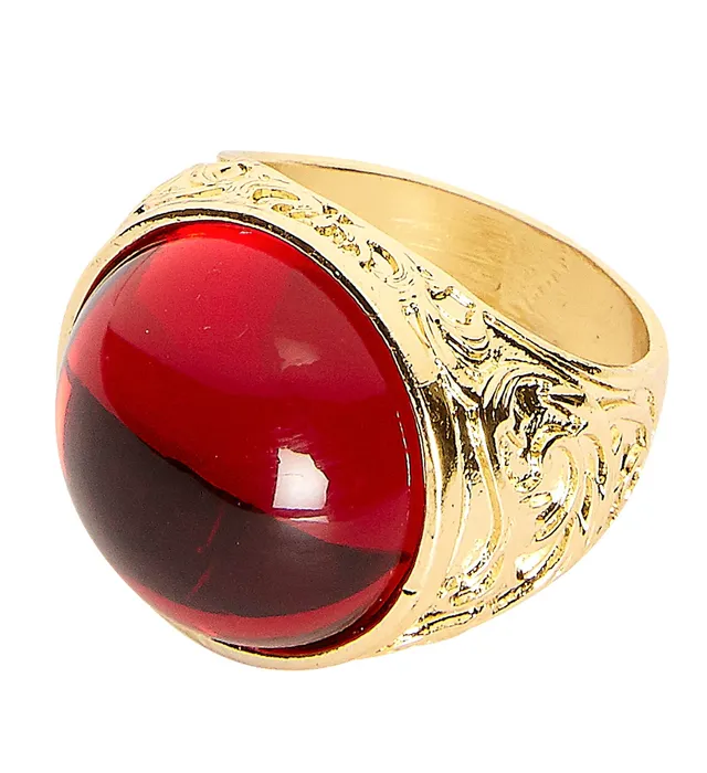 das-kost-mland-accessoires-goldener-ring-roter-stein-kost-mschmuck image 1
