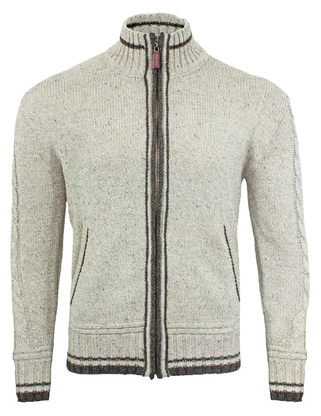 lekra-kunz-herren-trachten-strickjacke-natur-braun-l image 1