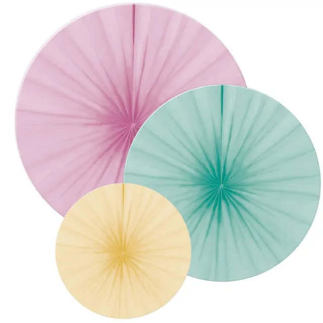 das-kost-mland-dekof-cher-3er-set-papier-pastel-multicolor-rosetten image 1
