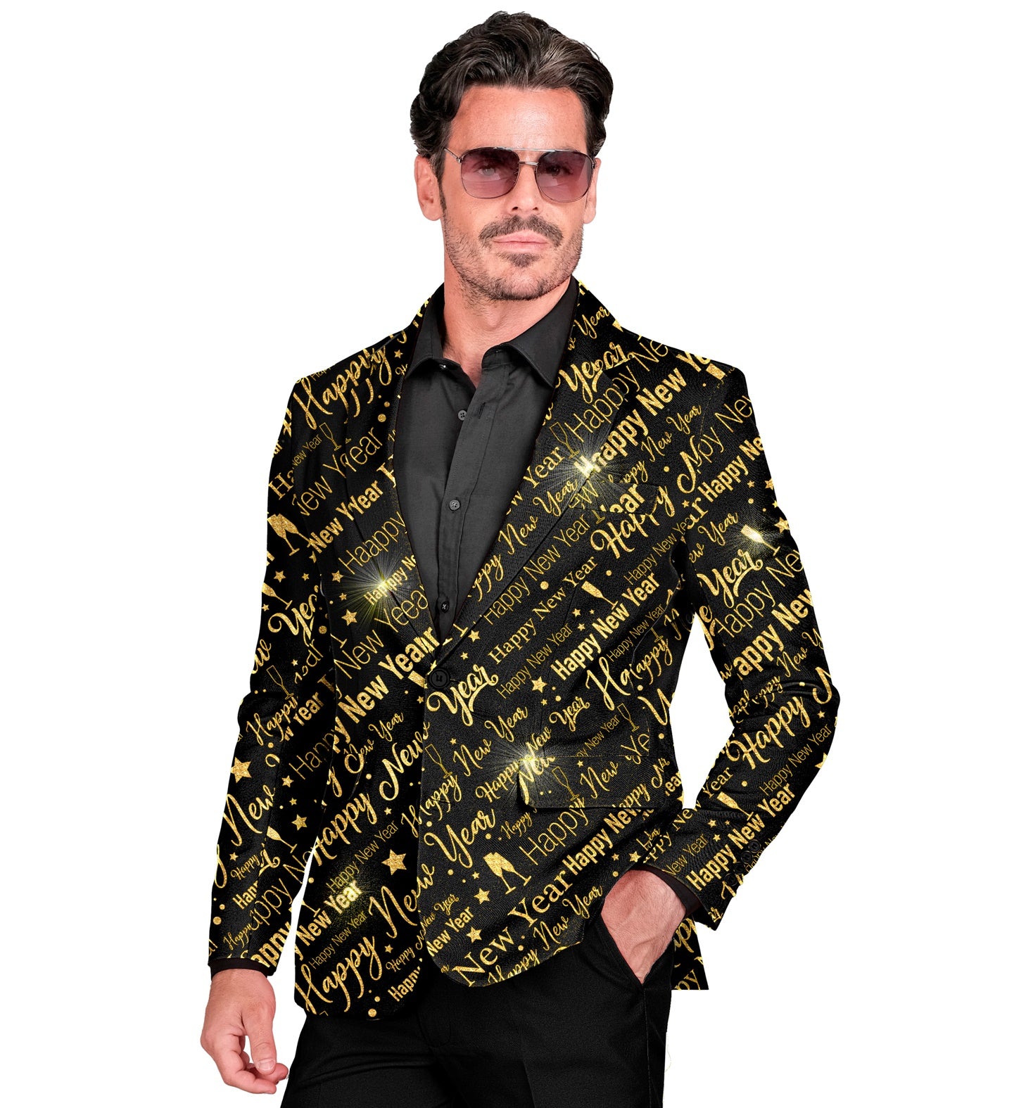das-kost-mland-happy-new-year-sakko-herren-schwarz-gold image 1