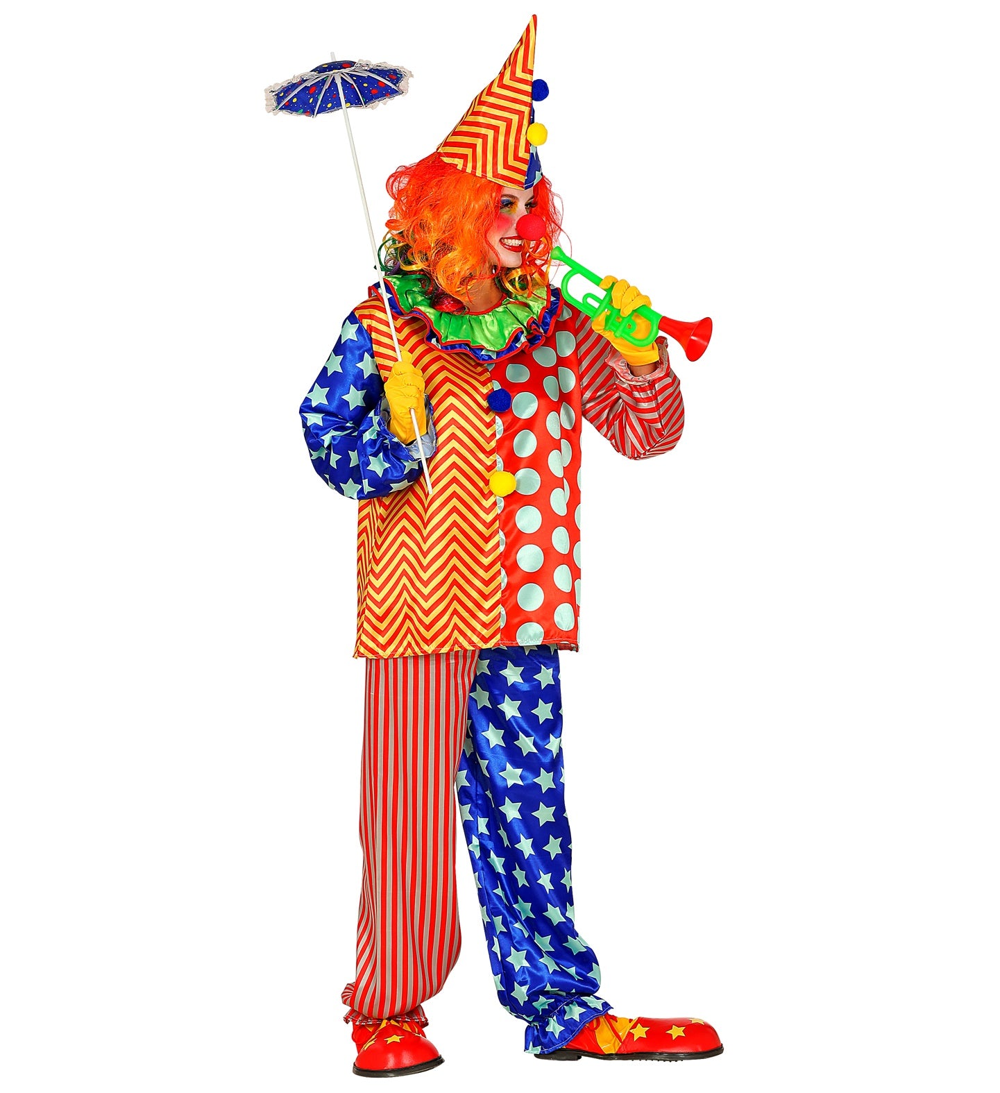 das-kost-mland-mika-clown-kost-m-mehrfarbig-mit-hut-herren image 4