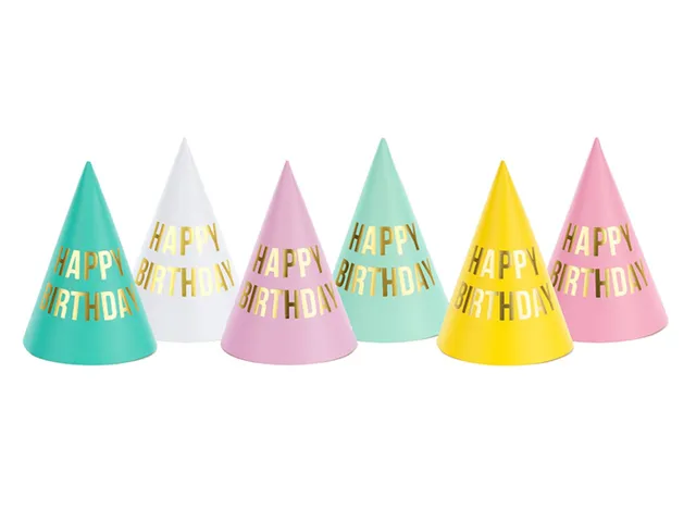 partyhut-happy-birthday-mix-6stk-geburtstag-partyh-te image 1