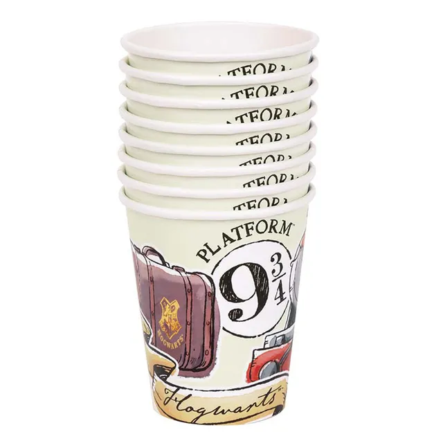das-kost-mland-dekoration-harry-potter-pappbecher-266ml-8-stk image 1