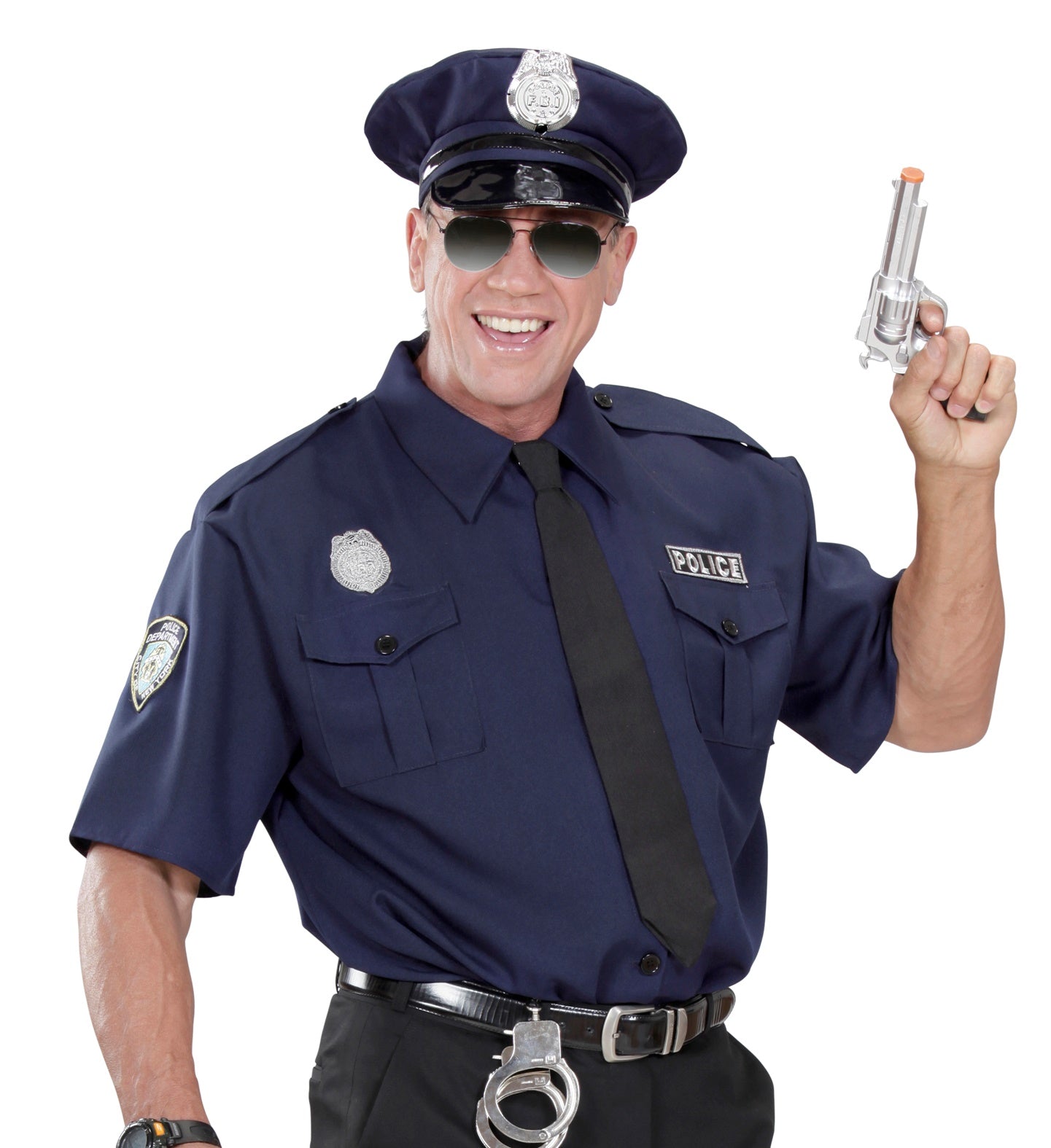das-kost-mland-polizist-kost-m-hemd-krawatte-m-tze-blau image 2