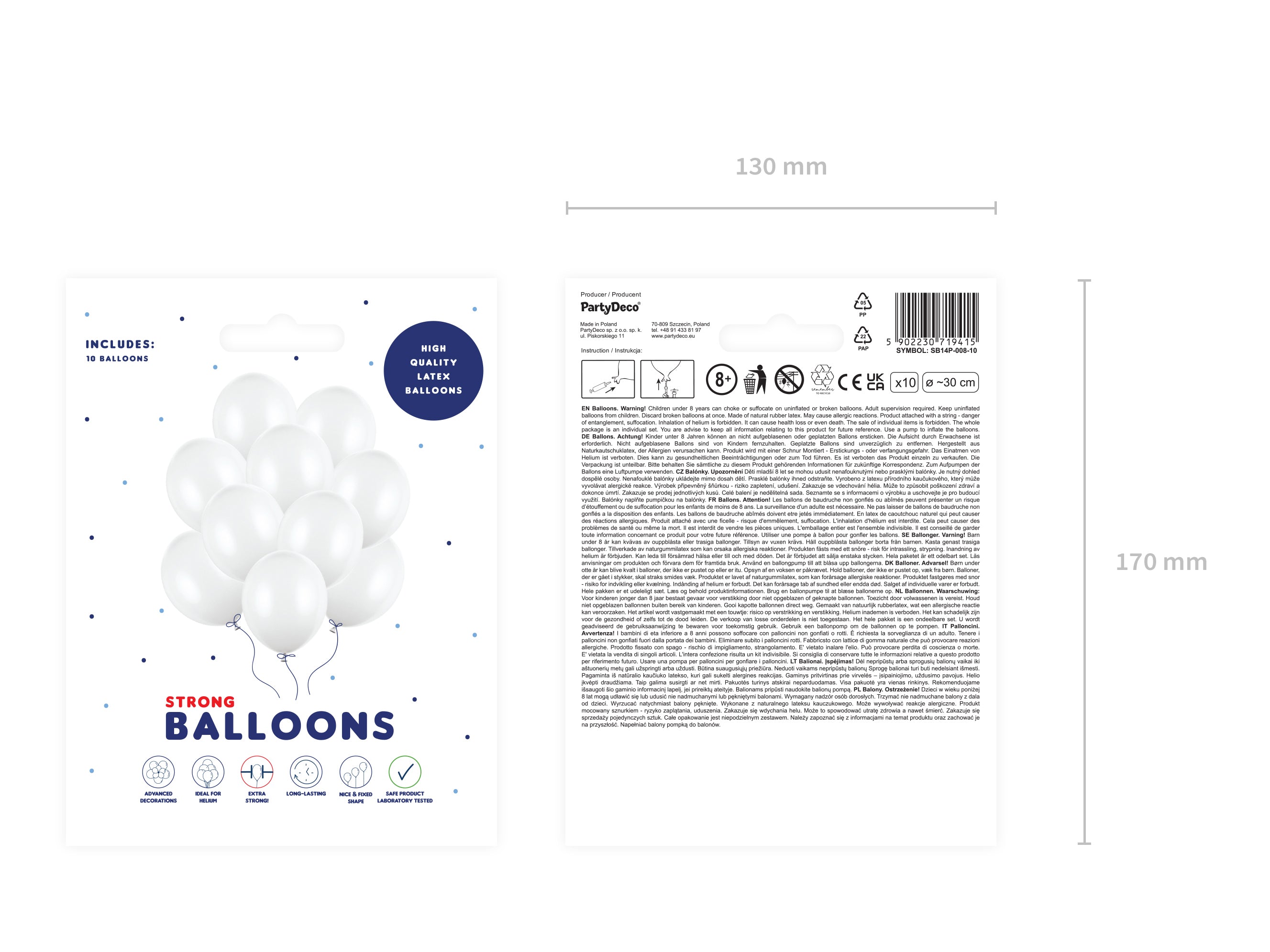 das-kost-mland-latexballons-uni-metallic-wei-10-st-ck-30cm image 2