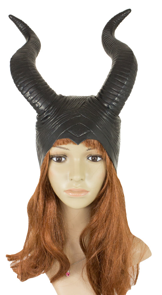 das-kost-mland-dunkle-fee-haube-mit-h-rnern-schwarz-latex image 1
