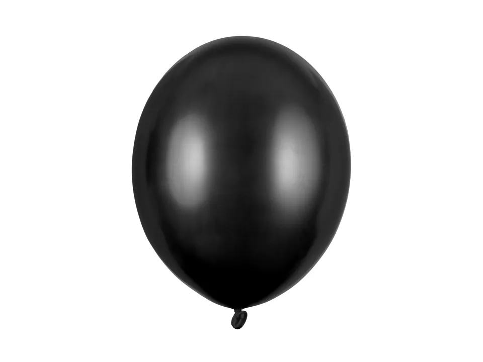 das-kost-mland-uni-metallic-latexballons-schwarz-10-stk-30cm image 1